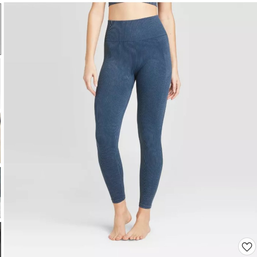Joy Lab Seamless Ribbed Navy Legging